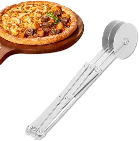 3 Wheel Pizza Slicer, Stainless Steel Pizza Cutter Dough Bread Pastry Cutter, Multi-Round Dough Cutter Roller, Kitchen Baking Tool