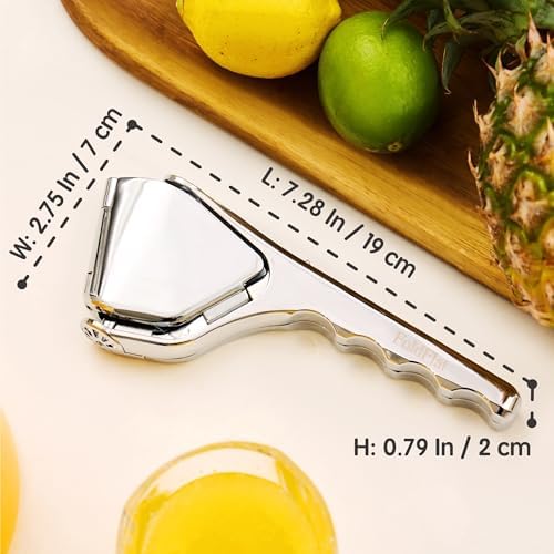 Lemon Squeezer, Lime Squeezer, Max Extraction Compact Hand Juicer for Citrus Lemon Lime Orange, Zinc Alloy Juicer