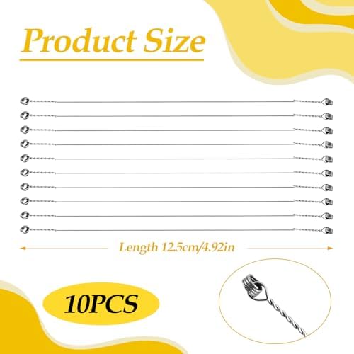 10-Pack Stainless Steel Cheese Slicer Replacement Wires, Cutting Wire for Cheese, Butter, and Chocolate Slicing Tools