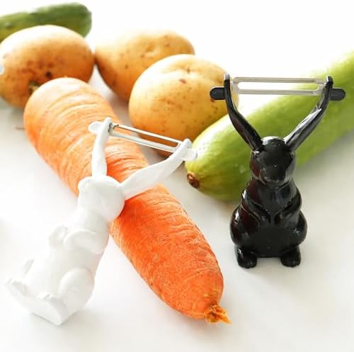 Made in Korea Cute Bunny Potato Peeler Set (2-Pack) – Fun, Easy-Grip Kitchen Gadget
