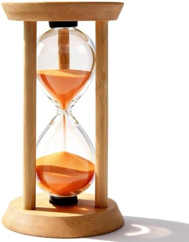 PROLOSO Wooden Sand Timers 1 Minute Countdown Hourglass Glow in The Dark Sandglass Sand Clock for Toothbrush Timer Games Classroom Home Office