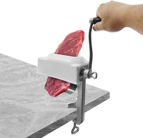 Meat Tenderizer Tool Heavy Duty Manual Meat Tenderizer Cuber Tool Steak Flatten Cuber Commercial Clamp on Meat Tenderizer Kitchen Tool Rolling Meat Poultry Tenderizer Machine