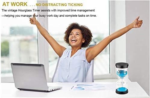 30 Minute Sand Hourglass Timer: Plastic Sand Clock 30 Minutes, Extra Blue Reloj De Arena, Unity Hour Glass Colorful Sandglass Timer for Kids, Games, Classroom, Kitchen, Decoration