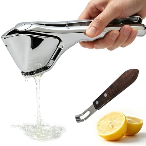 Lemon Squeezer Stainless Steel & Zesters,Stainless Steel Lemon Juicer.Flat, Foldable, Space-Saving Manual Juicer Hand Press with Seed Filter Function,Lime Squeezer,citrus peeler for cocktails