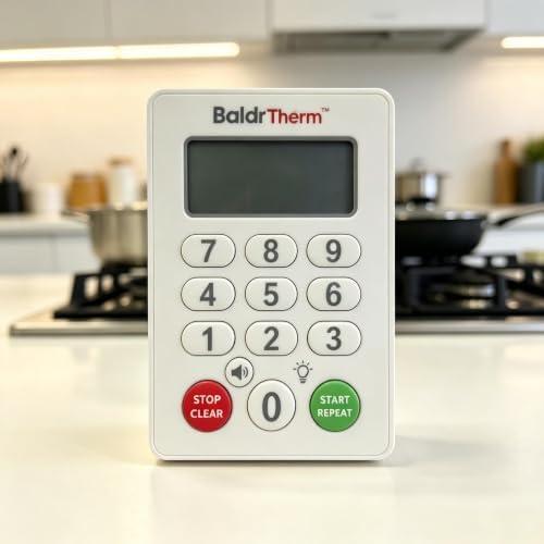 Digital Kitchen Timer, Waterproof Magnetic Countdown Timer with Alarm