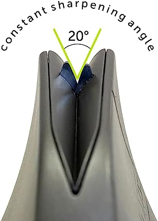 YUZE Knife Sharpener - Kitchen Knife Sharpeners - Pocket Knife Sharpener - Manual Blade Sharpener (Graphite)