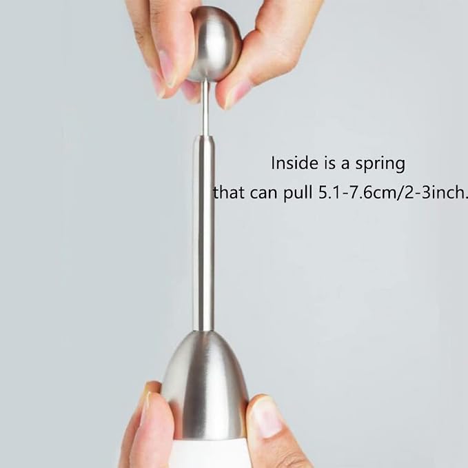 Egg Cracker Topper, Stainless Steel Egg Opener for Soft Boiled Egg, Egg Separator Egg Shell Remover for Hard Raw Boiled Egg