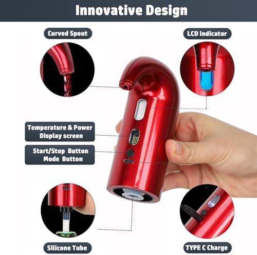 Electric Wine Aerator,Electric Wine Decanter,One Touch Wine Decanter Type C