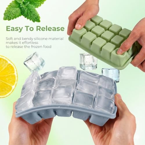 Silicone Ice Cube Trays With Lid