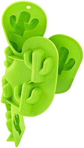 Fairly Odd Novelties Cactus Shaped Ice Cube Tray Funny Novelty Southwest Desert Themed Molds, One Size, Green,FON-10301
