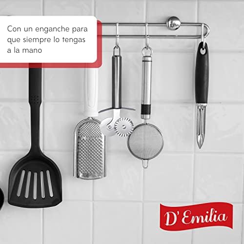 D'Emilia Professional Stainless Steel Double Pizza Cutter for Kitchen Use, Sharp Double Wheel 4 cm Diameter, Multipurpose Cutter Durable and Easy Cleaning
