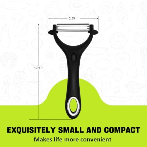 10 Pack Vegetable Potato Peeler for Kitchen,Ergonomic Soft-Touch Handle-Black (Black, 10 Pack)