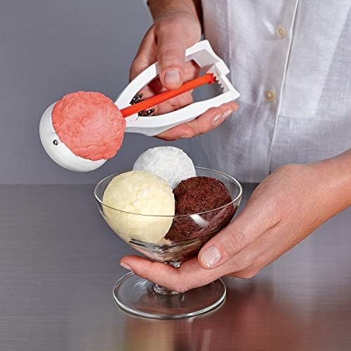 PIAZZA Nylon Ice-cream Scoops - Capacity 1/30 Litres, Blue Steel-bar