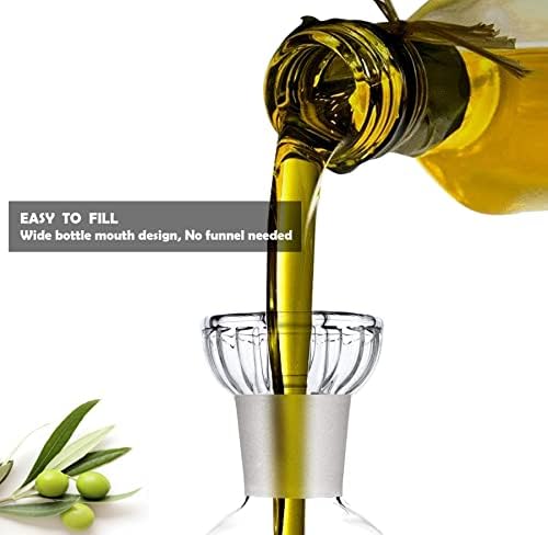 10 oz/300 ml Oil Dispenser Bottle/Glass Decanter and Cruet for Kitchen and Table。