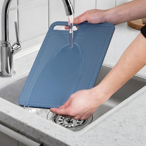 4 Piece Plastic Cutting Board Set for Kitchen Dishwasher Safe,Food Safety, Non-Slip Design, Ideal for Meat and Vegetable Prep