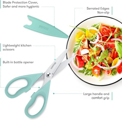 iBayam 1-Pack Kitchen Scissors All Purpose Kitchen Shears Heavy Duty 8.5"