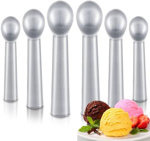 Gejoy 8 Pcs Ice Cream Scoop Set, Ice Cream Scoops 7 Inch, Silver