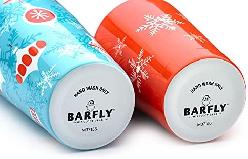 Barfly Holiday Ornaments Cocktail Shaker Tin Set