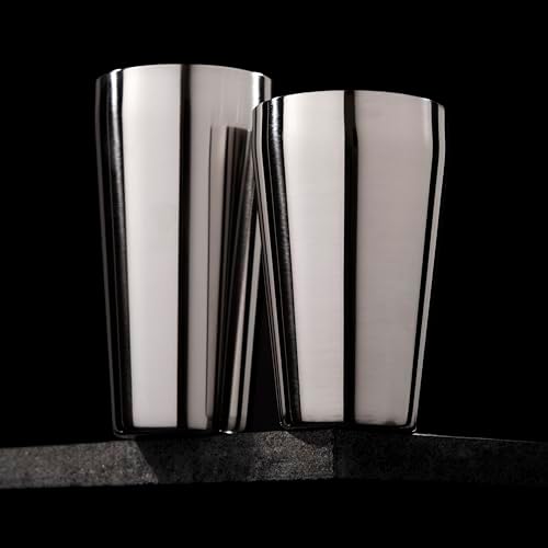 True Reserve Stainless Steel Boston Shaker Set, Cocktail Shaker Tins for Mixed Drinks, Cold Brew Cocktails, Margarita, Whiskey Sour, Espresso Martini, Home Bar, Bartender Gifts, 25 oz and 18 oz
