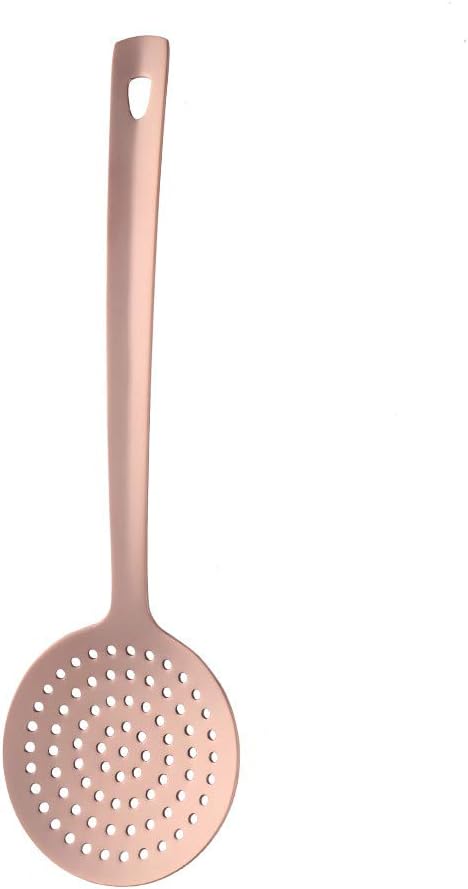 Skimmer Spoon, BuyGo Rose Gold Slotted Spoon Strainer Ladle Stainless Steel Cooking Utensil, Comfortable Grip Design