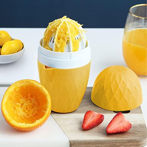Citrus Juicer Lemon Squeezer, Manual Hand Orange Juicer Squeezer, Fruit Press for Orange, Lemon, Citrus, Grape Juice(Yellow)