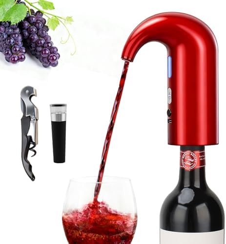 Electric Wine Aerator Dispenser Set – Automatic Wine Decanter & Pourer with LED Display, 200ml Smart Pour Control, Rechargeable Wine Pump & Stopper, Perfect Christmas Gifts for Wine Lovers