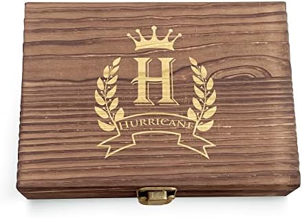 Personalized Whiskey Stone Set, Custom Whiskey Stone Box, Stainless Steel Ice Cube - Crown Leaf Design