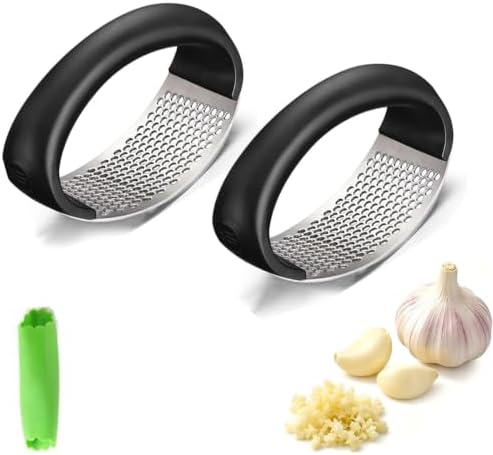 Garlic Crusher,2026 Upgraded Stainless Steel Garlic Crusher,Home Kitchen Utensils Portable Manual Garlic Crusher,Home & Kitchen Garlic Press.（2 pcs）