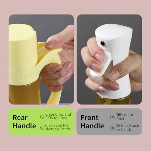 Ankou Olive Oil Sprayer Oil Spray Bottle,10oz/300ml Oil Dispenser Spray for Kitchen, High Borosilicate Glass Fine Mist Oil Sprayer for Cooking, Leakproof, BPA-Free Vinegar bottles for Salad, BBQ