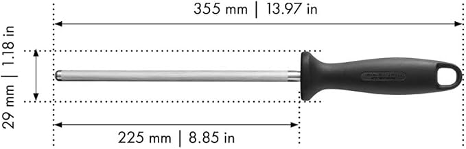 ZWILLING Steels & Sharpeners Sharpening Steel (Synthetic Handle, Black) 21cm