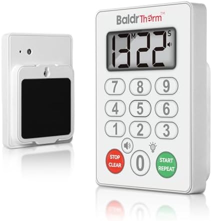 Digital Kitchen Timer, Waterproof Magnetic Countdown Timer with Alarm