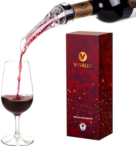 Wine Aerator Pourer Spout Diffuser - Wine Decanter with Aerator Attaches to Wine Bottle for Enhanced Flavor | Premium Quality Wine Air Aerator with Reusable Silicone Wine Stopper | No Drip or Spill