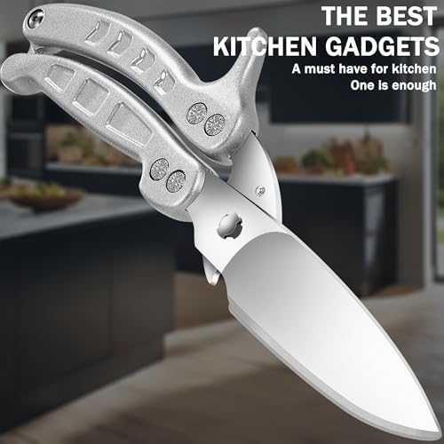 Heavy Duty Kitchen Shears,Poultry Shears with Safety Lock,Silver