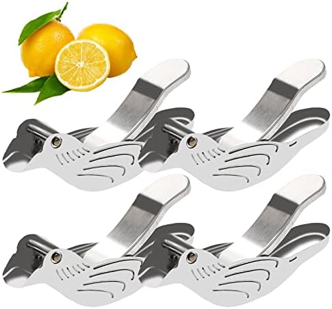 4PCS Lemon Squeezer, Bird Lemon Juicer Ergonomic Design, STAINLESS STEEL Fruit Juicer Portable Hand Lime Juicer for Orange Lemon Citrus Kitchen Gadget