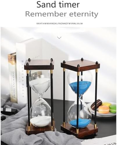 Premium Large Hourglass Sand Timer 60 Minutes, Decorative Sandglass Clock, Modern Hour Glass Timers Gift for Men & Women, Time Management Tools for Classroom Kitchen Home Office Desk Decor