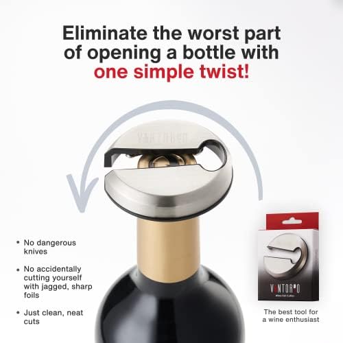 Aerator Pourer, Wine Opener, and Foil Cutter Bundle by Vintorio