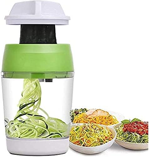 Handheld Spiralizer 3 in 1 Vegetable Slicer, Veggie Spiral Cutter Zucchini Noodle Spaghetti Maker Zoodle Maker Adjustable Spiral Slicer Onion Food Chopper for Low Carb Vegan Meals