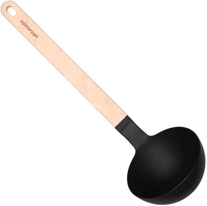 Epicurean Gourmet Series Nylon Ladle-Natural Handle with Black Head