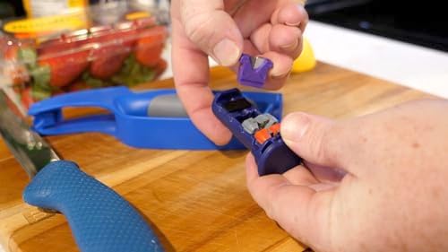 DMT Edgesharp XChangeSharp Cartridge Based Sharpener, 3-In-1 Kitchen Knife Sharpener, Scissors Sharpener & Serrated Knife Sharpener, Ergonomic, Space-Saving Design, 8"L x 2.5"W x 1"H