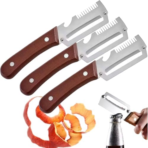Shredder And Peeler, Multi-Functional Vegetable Peeler, 3-In-1 Ultra Sharp Stainless Steel Cutter, Fruit Shredder And Beer Bottle Opener, Kitchen Tool For Slicing And Shredding