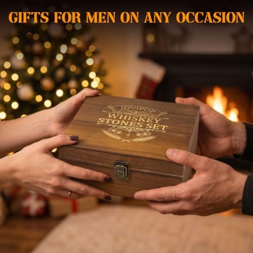 JOVIPOP Whiskey Stones Set, Gifts for Men Dad, 55mm Balls