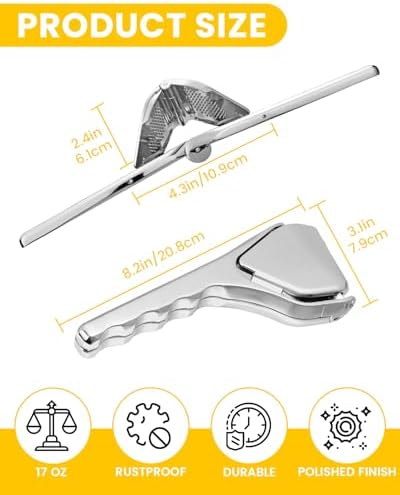 Premium Stainless Steel Lemon Squeezer – Heavy-Duty Manual Citrus Juicer with Seed Filter, Dishwasher-Safe, Ergonomic Grip, Ideal for Lemons, Limes, Oranges, and Grapefruits