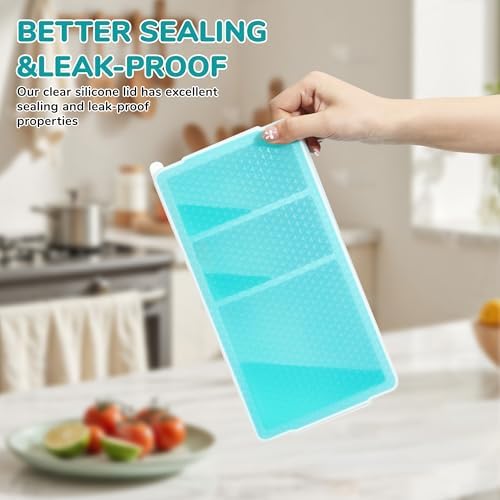 Silicone Freezer Trays with Lid (2-Pack), 1-Cup & 2-Cup Silicone Freezer Molds, Stackable Soup Cubes Freezer Tray with Lid for Portion Control,Food Storage & Meal Prep, Oven & Dishwasher Safe