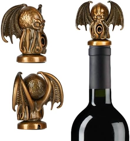 Pour People's Market Cthulhu Wine Aerator - Decanter Pour Spout - Wine Accessories - Red Wine - Liquor - Great for Halloween and Wine Parties - Unique Goth or Christmas Gift for Wine Lovers