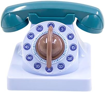 Cute Cartoon Telephone Shaped Kitchen Timer Mechanical Wind Up 60 Minute Manual 360 Degree Rotating Timer For Children Kitchen Timers For Cooking Manual