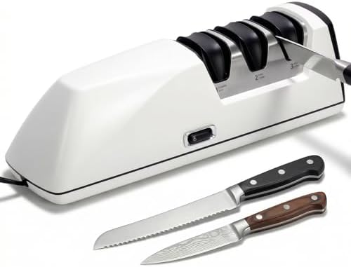 USELUCK Electric Knife Sharpener,High-Grit Diamond Sharpening System