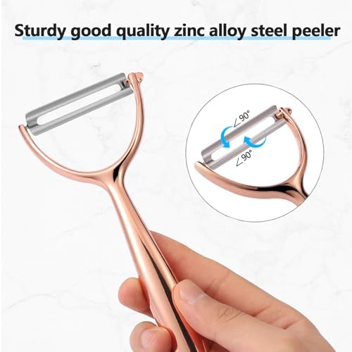 LIIGEMI Y Peeler with Practical Bud Remover, Durable Stainless Steel Blade for Daily Vegetable Peeling