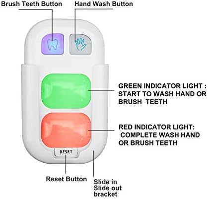 Timer Luxsway, 2 Minutes Teeth Brush Timer and 20 Seconds Hand Wash for Kids Training Coach, Wireless Battery Powered Indicator Light 2Pack