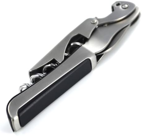 Gulliver Stainless Steel Two Step Waiter's Corkscrew - Black