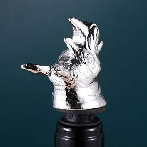 Zinc Alloy Rhino Head Bottle Stopper Wine Pourer for Oktoberfest